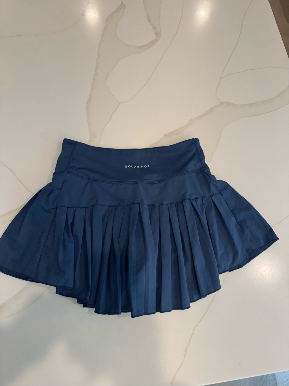 Goldhinge Navy Pleated Tennis Skort